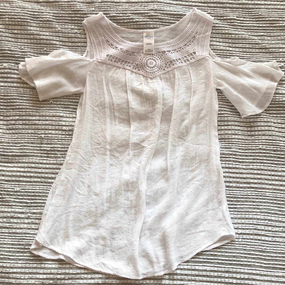 Sheer white beach cover up